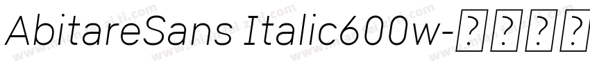 AbitareSans Italic600w字体转换